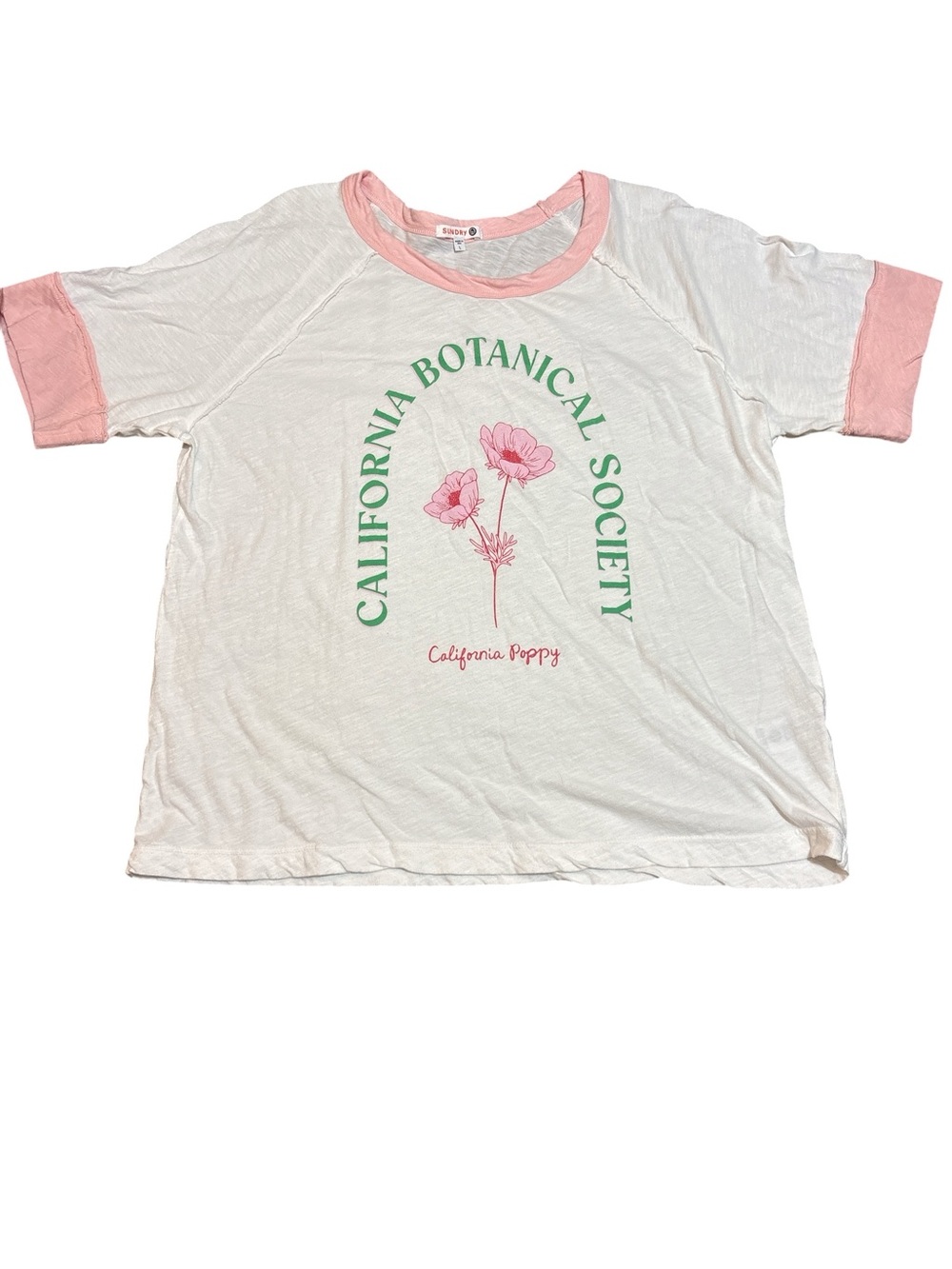 Sundry Semi-Sheer California Botanical Tee - Picture 4 of 6